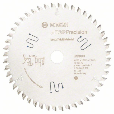 Пиляльний диск Bosch Top Precision Best for Multi Material 165х20 мм 48 зубів