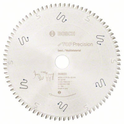 Пиляльний диск Bosch Top Precision Best for Multi Material 254х30 мм 80 зубів