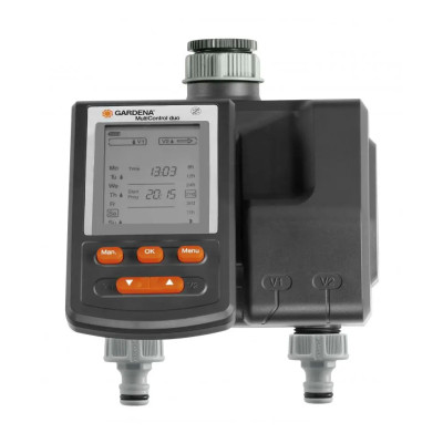 Таймер подачі води Gardena MultiControl Duo на дві лінії