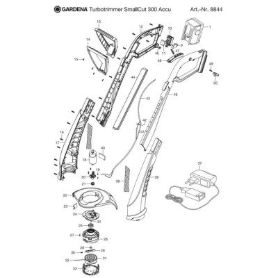 Зарядний пристрій Gardena SmallCut 300 Accu, EasyCut 42 Accu