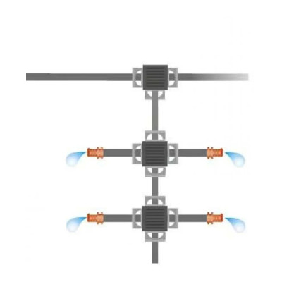 З'єднувач хрестоподібний Gardena Micro-Drip System Quick & Easy для шлангів 13 мм, 2 шт.