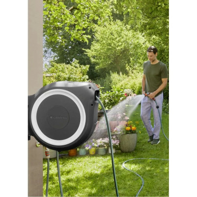Котушка зі шлангом Gardena RollUp M/L Automatic настінна 25 м