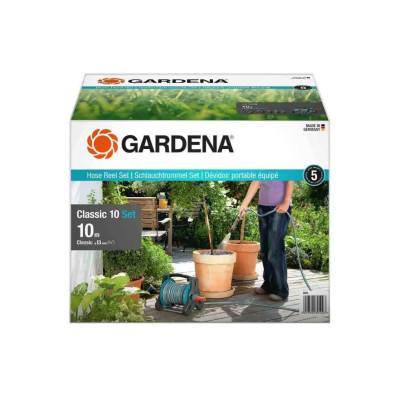 Котушка для шлангу Gardena Classic 10 Set з комплектом для поливу