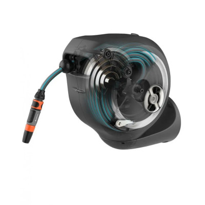 Котушка зі шлангом Gardena Roll-Up M Automatic настінна 20 м