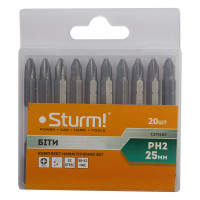 Біти S2 намагнічені PH2 x 25 mm, 20шт 1270102
