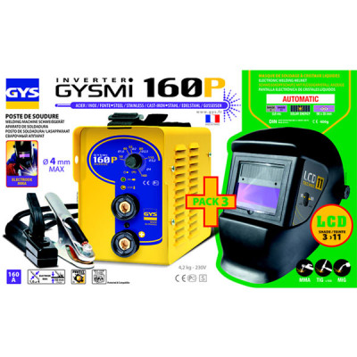 Зварювальний інвертор GYSmi 160P + Маска-хамелеон LCD Techno 11