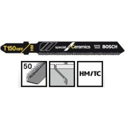 Пильне полотно Bosch Special for Ceramics T 150 RIFF 3шт
