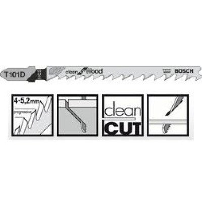Пиляльне полотно Bosch Clean for Wood T 101 D 1шт