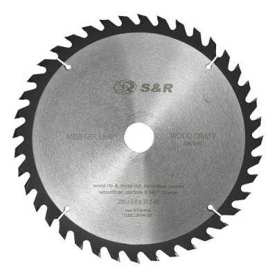 Диск пиляльний S&R Meister Wood Craft 305x30x2,4 мм 40 зуб