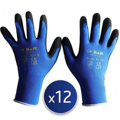 Набір рукавичок S&R XL / 10 поліестер 12 шт.