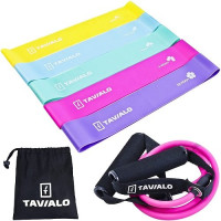 Набір фітнес гумок Tavialo 5 штук + трубчастий еспандер