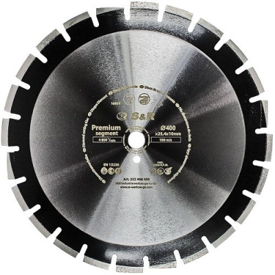 Диск алмазний S&R Premium Segment 400х25,4 мм асфальт