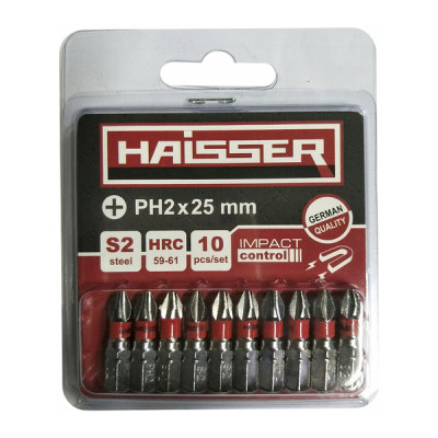 Набір біт Haisser PH2X25 мм (10шт)