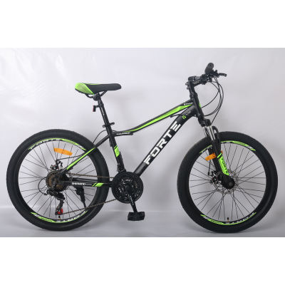 Велосипед Forte Warrior МТВ 24"/13" (117801) чорно-зелений