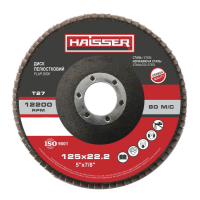 Коло пелюсткове плоске 125х22,2 мм, P120, Т27 Haisser