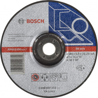 Коло зачистне по металу 180х6,0х22,2 мм (2608600315) Bosch