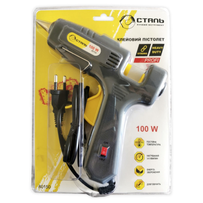 Клейовий пістолет 100W 80150 Сталь PROFI
