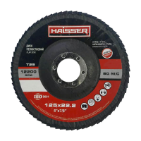Круг пелюстковий конічний 125х22, 2 мм, P40, Т29 Haisser