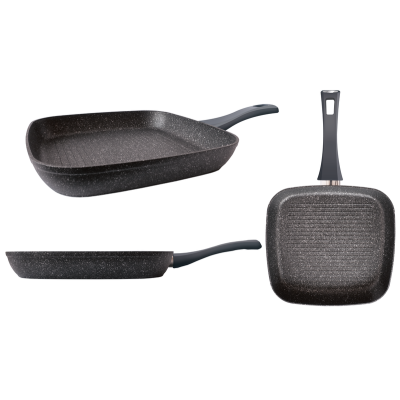 Сковорода гриль GUSTO GT-2304-28 покриття Marble 280х41 мм