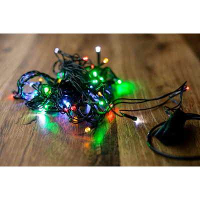 Електрогірлянда світлодіодна кольорова. 50 LED, 5М, 220V BPNY