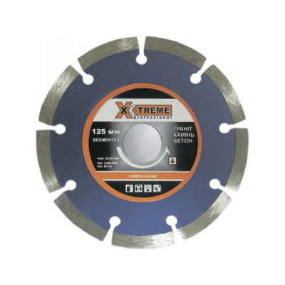 X-TREME Segment - 125x7x22.23мм Коло алмазне по бетону
