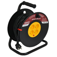 Подовжувач на котушці RL15G20M 4 розетки Grunhelm 20 м
