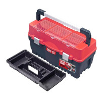 Ящик для інструментів з лотком та металевими замками 27" Formula S700 Carbo Alu red HAISSER