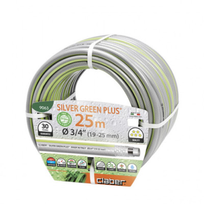 Шланг для поливу Claber Silver Green Plus 9063 25 м 3/4 сірий