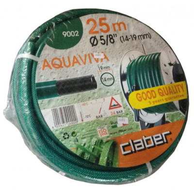 Шланг для поливу Claber Aquaviva 9002 25 м 5/8 зелений